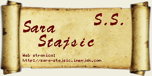 Sara Stajšić vizit kartica